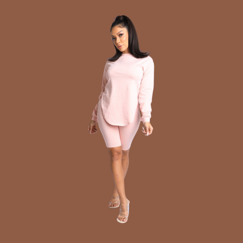 long sleeve short set